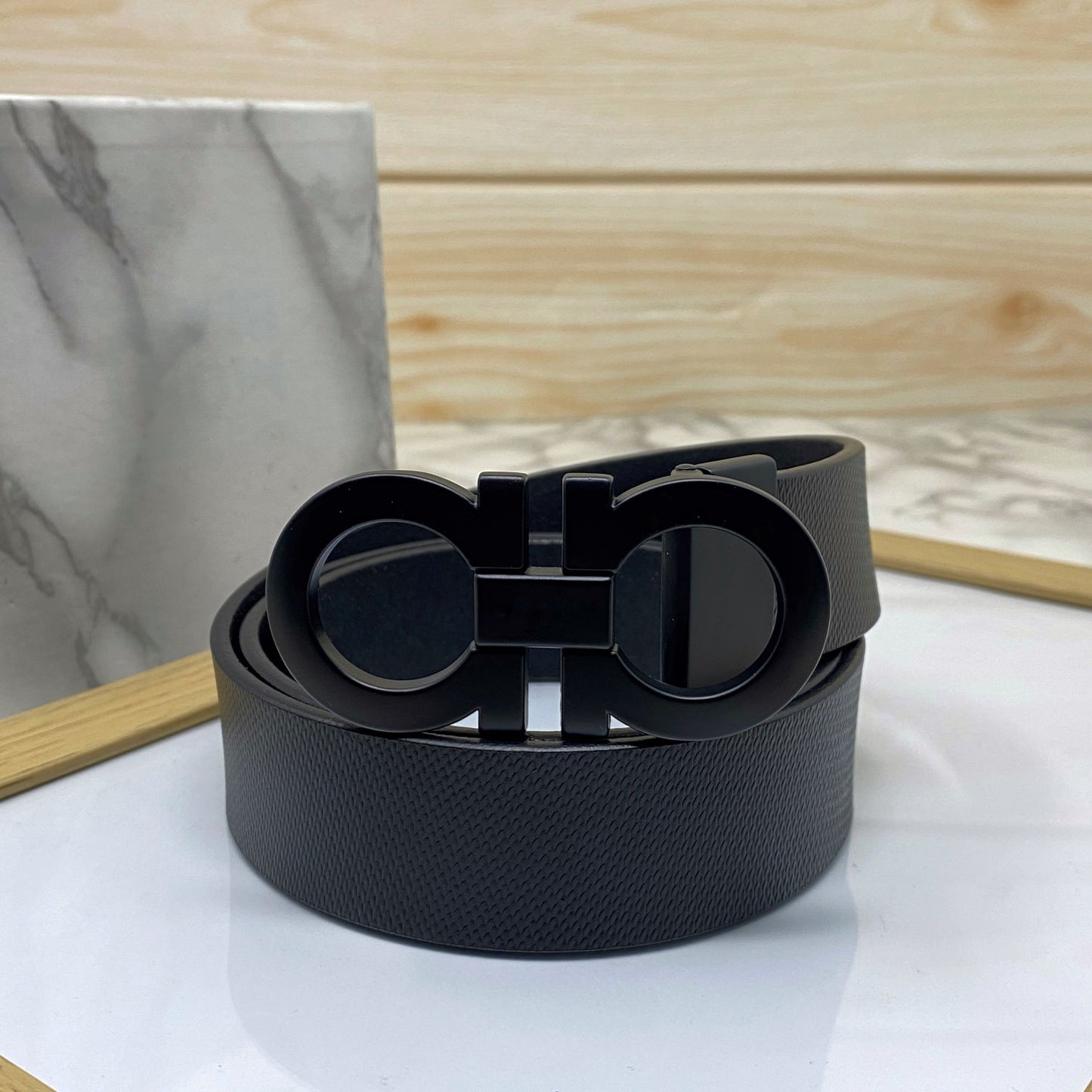 Classic 8 Pattern Formal Design Leather Strap Belt -JonasParamount