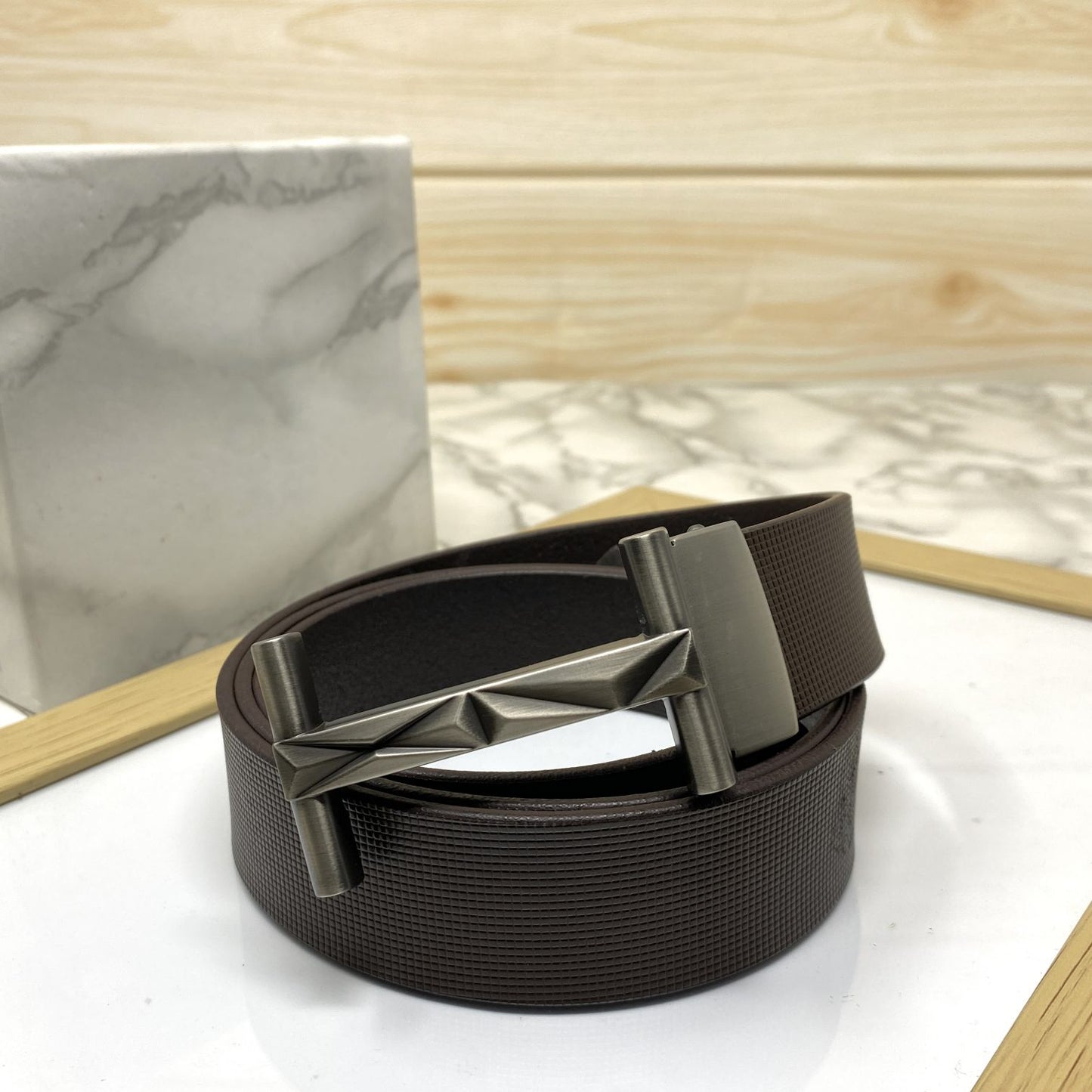 New Arrival H- Pattern Formal and Casual Leather Strap Belt-JonasParamount