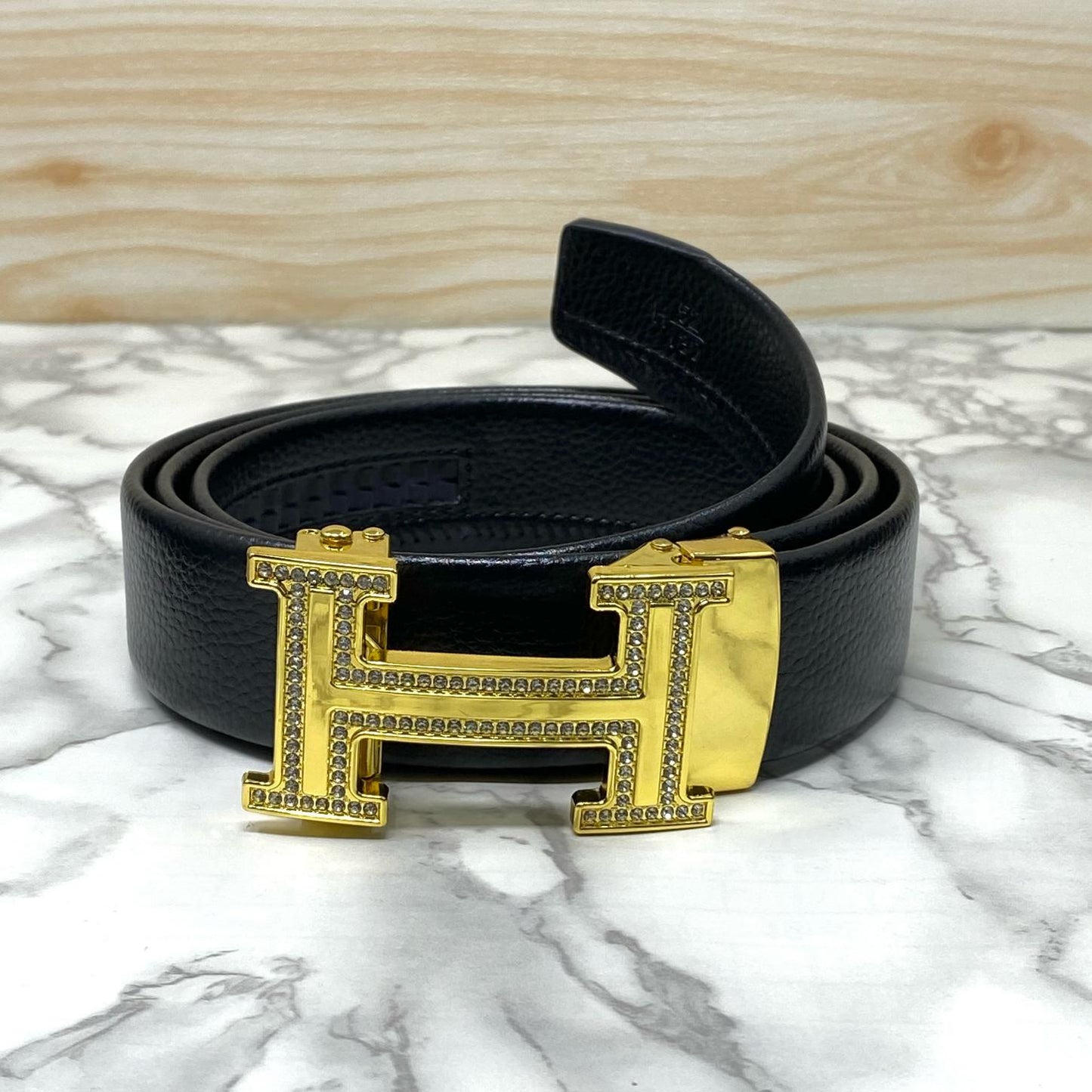 H Shape Adjustable Auto Lock Belt With Diamond Finishing-JonasParamount