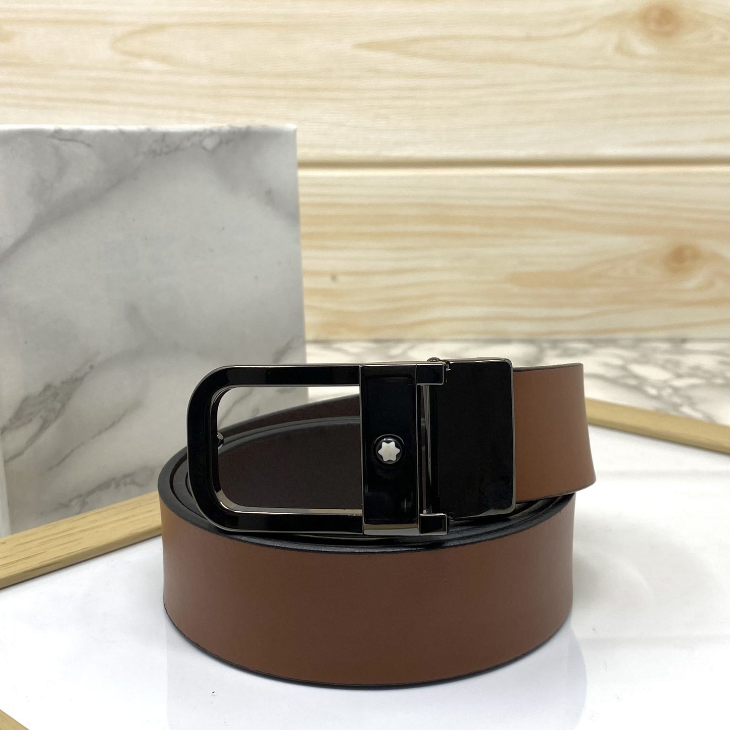 Casual U-Shape Leather Strap Belt For Men-JonasParamount
