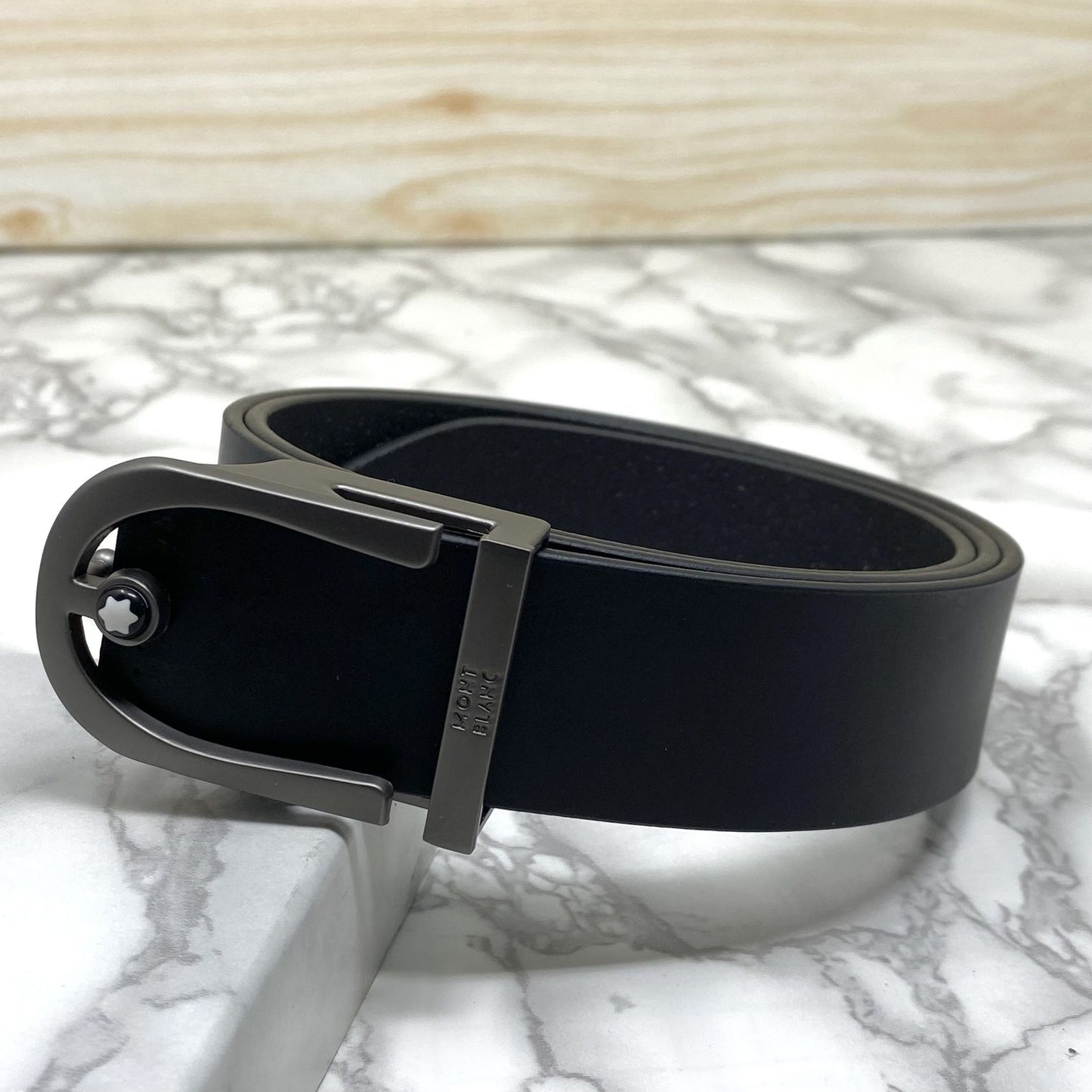 U-Shape Signature Formal Leather Strap Belt-JonasParamount