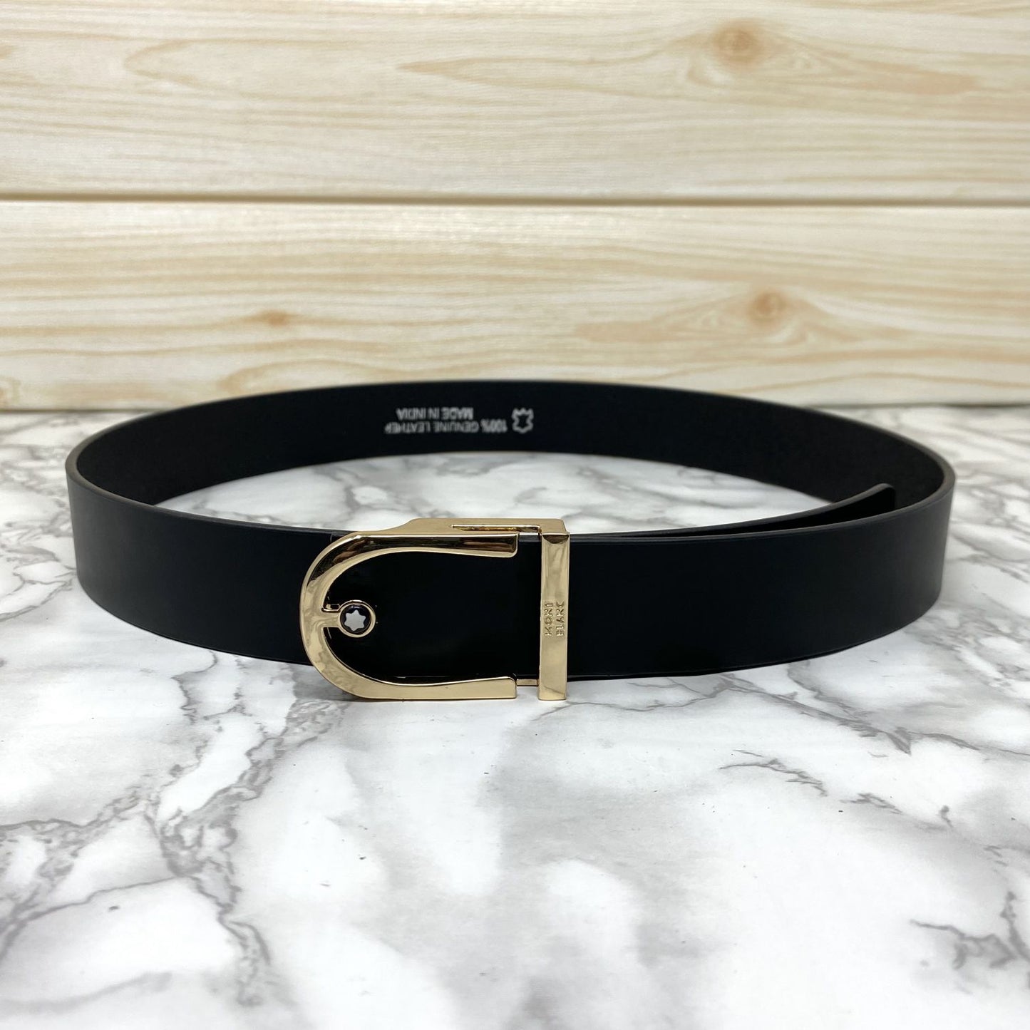 U-Shape Signature Formal Leather Strap Belt-JonasParamount