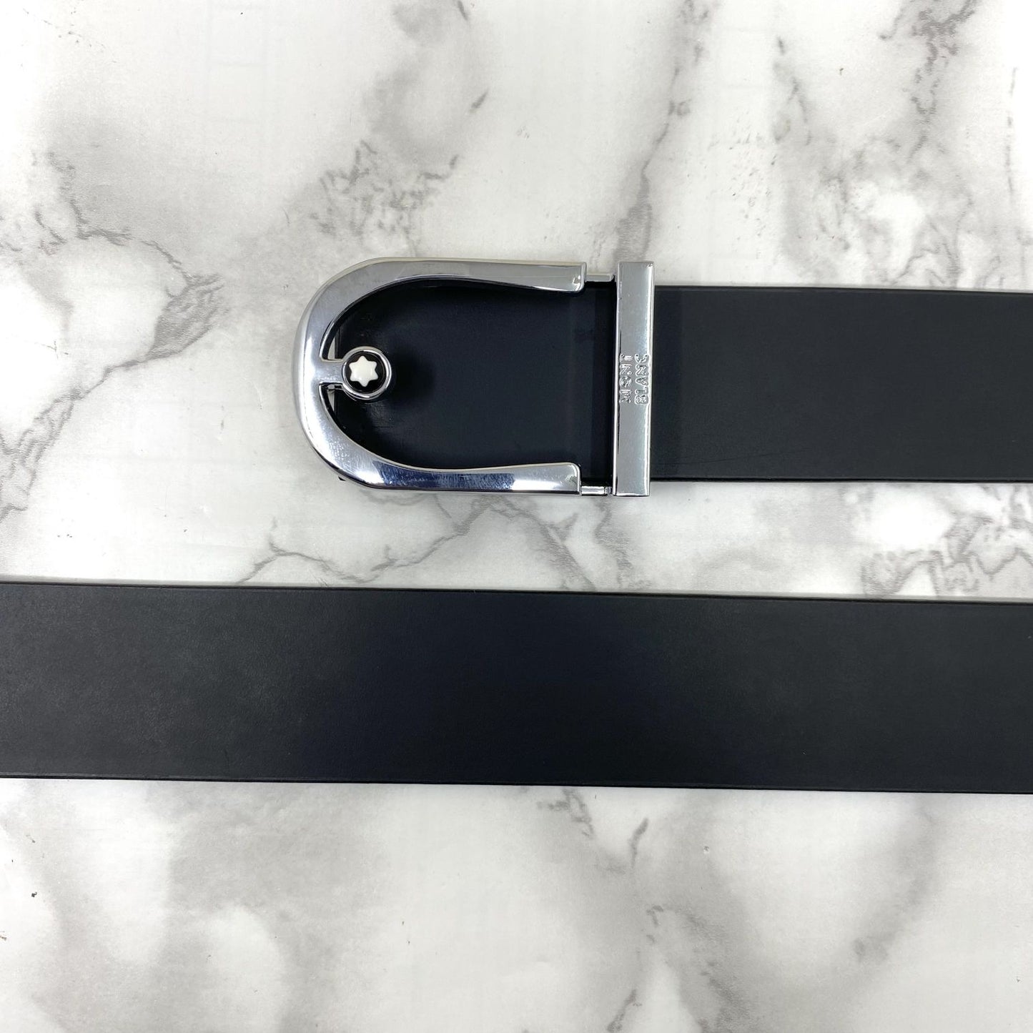 U-Shape Signature Formal Leather Strap Belt-JonasParamount