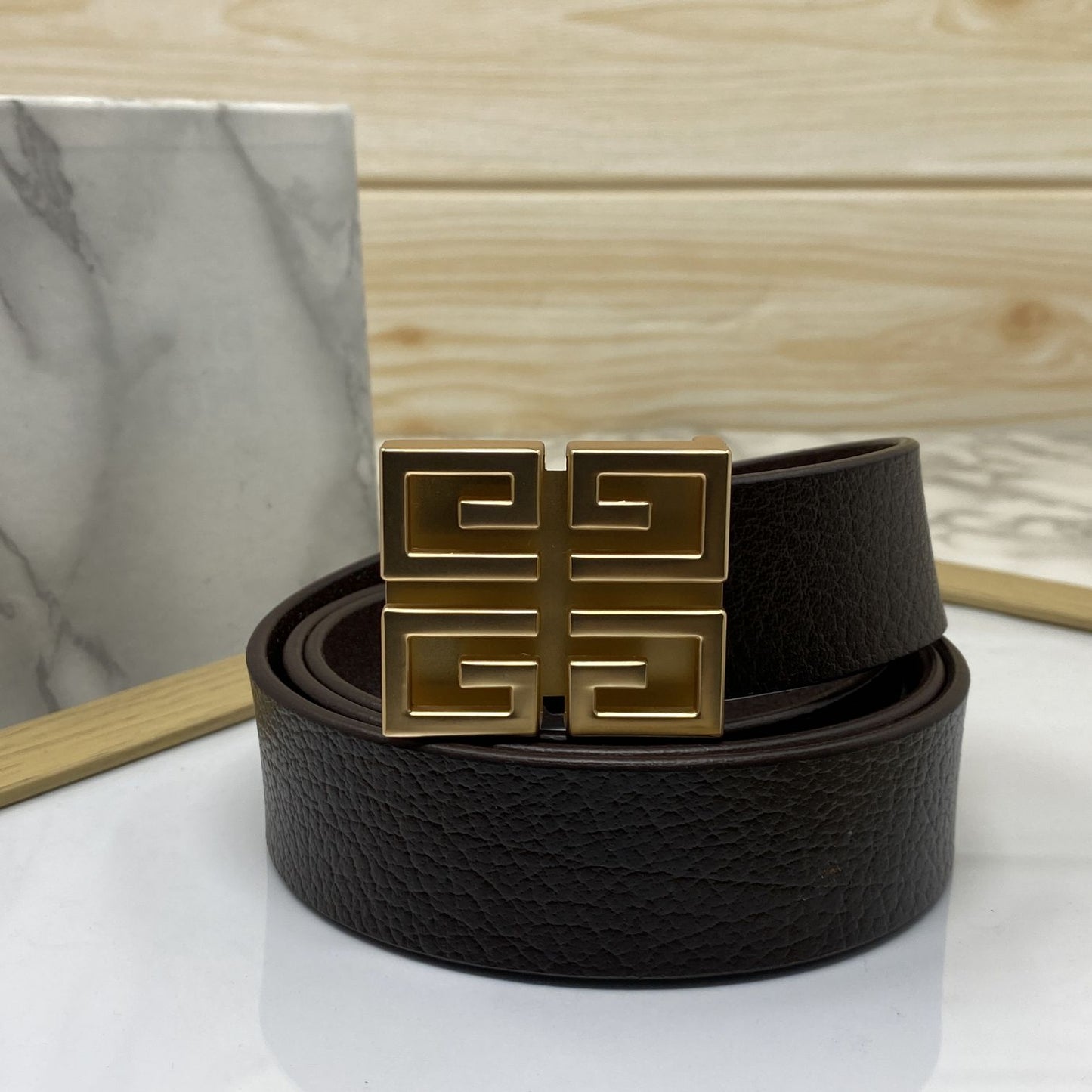 Square Section Leather Strap Belt-JonasParamount