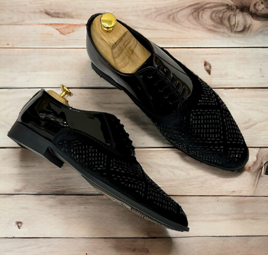 Stylish Wedding and  Partywear Studded Mirror Work Formal Shoes-JonasParamount