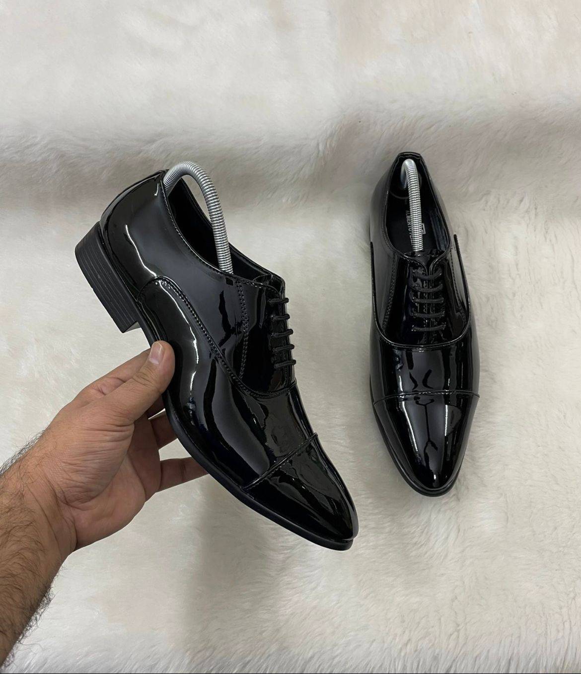 Black Fashionable Designed Business, Office, Wedding, Party Wear Lace-Up Shoes-JonasParamount