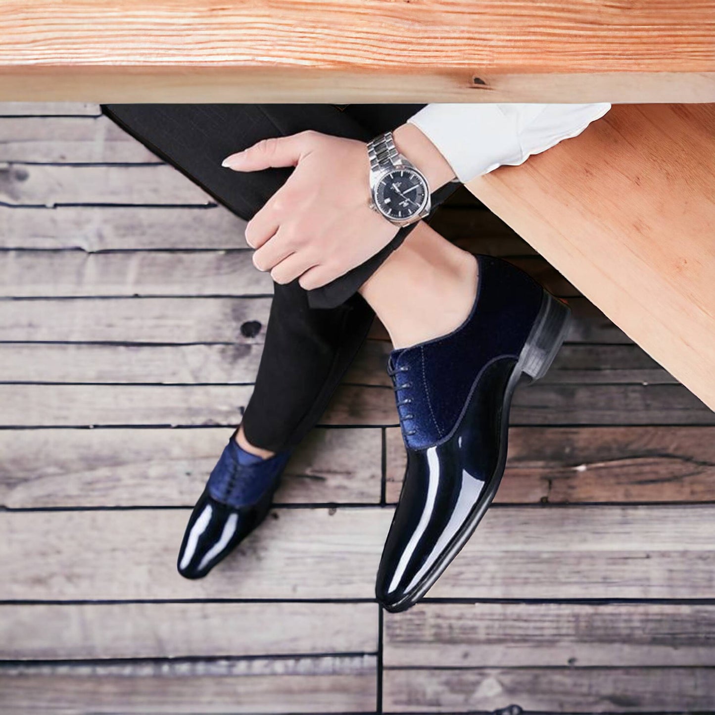 Formal Lace Up Suede Shoes With TPR Sole - JonasParamount