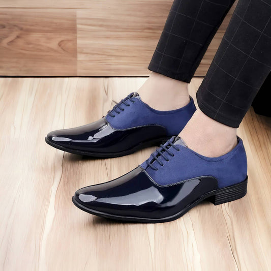 Formal Lace Up Suede Shoes With TPR Sole - JonasParamount