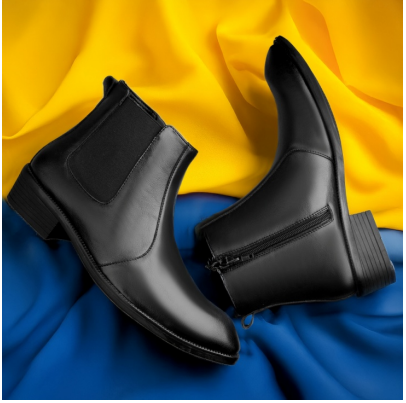 JonasParamount Black Zipper Chelsea Boots