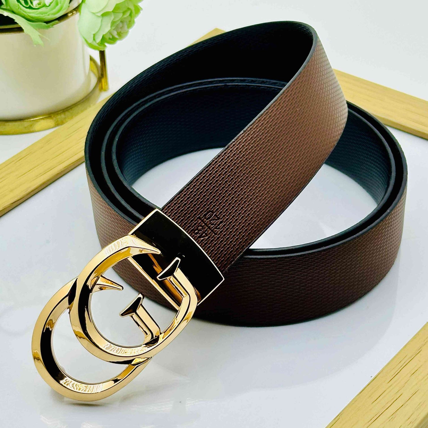 Premium GG Patten Buckle For Men-JonasParamount