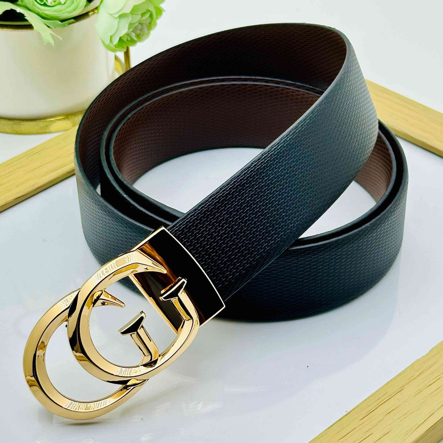 Premium GG Patten Buckle For Men-JonasParamount