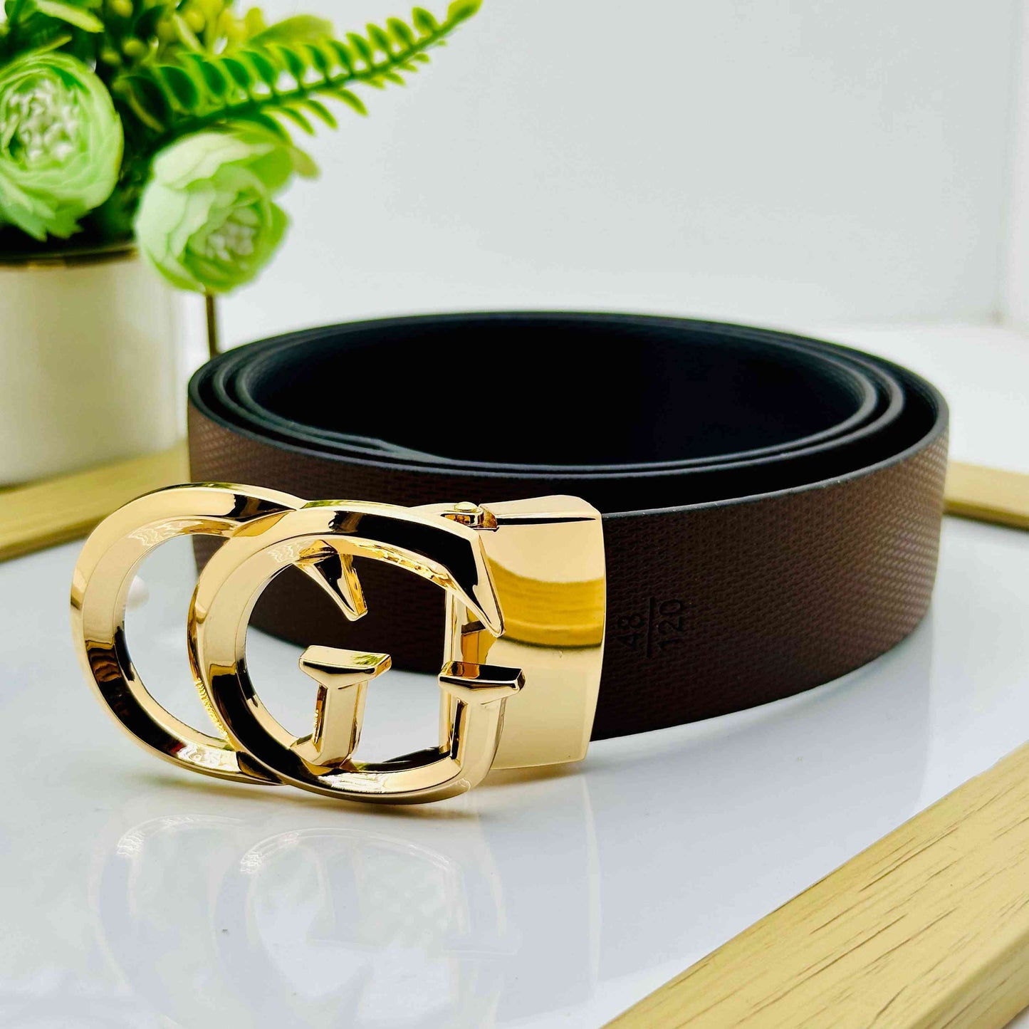 Premium GG Patten Buckle For Men-JonasParamount