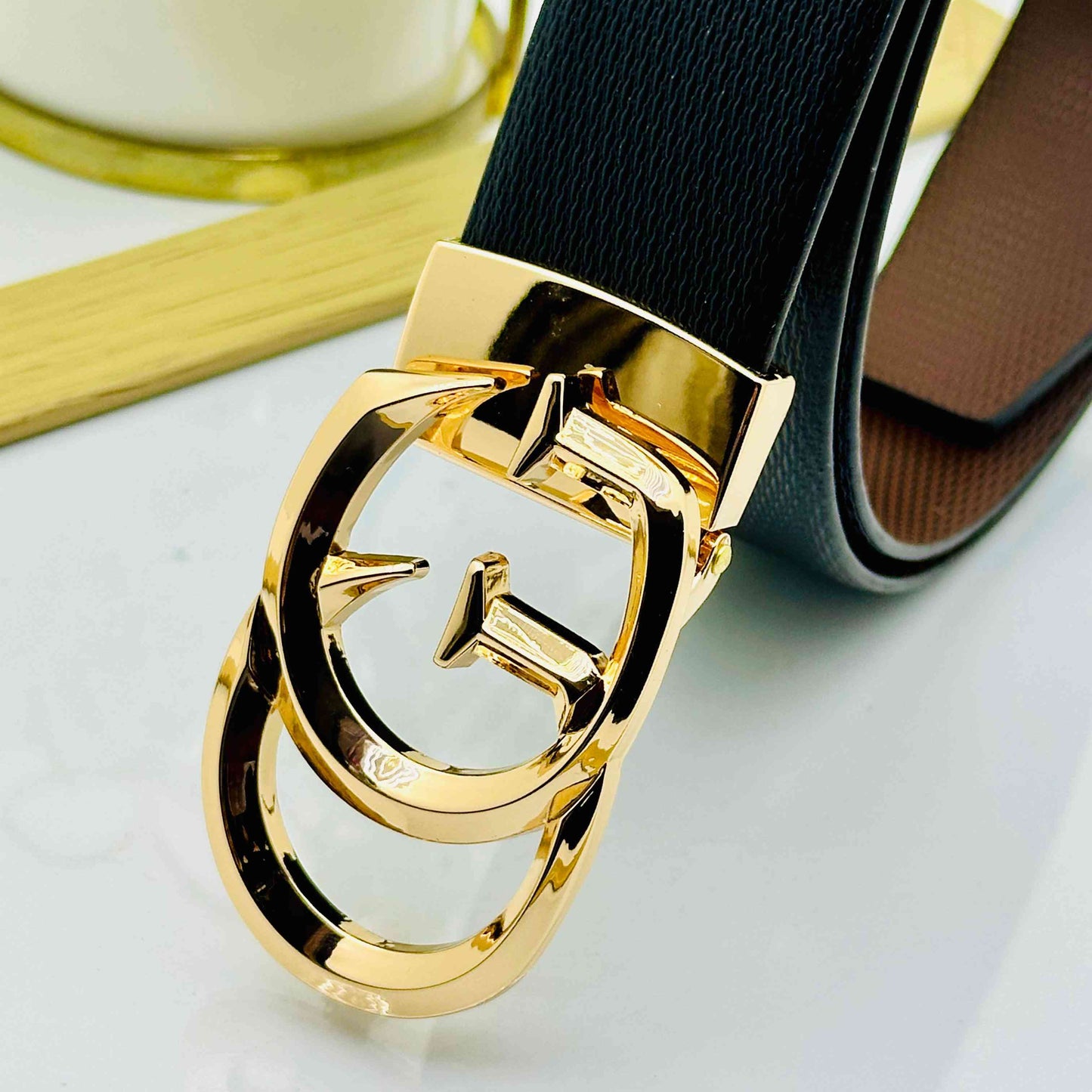 Premium GG Patten Buckle For Men-JonasParamount