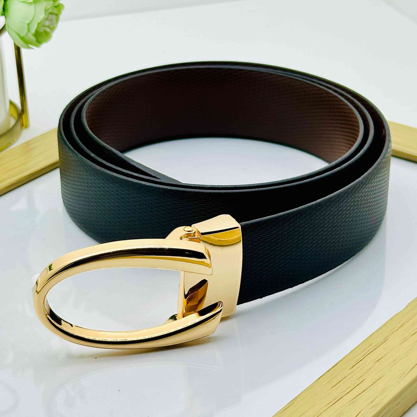 Classic C Design Patten Buckle Revertible Belts For Men-JonasParamount