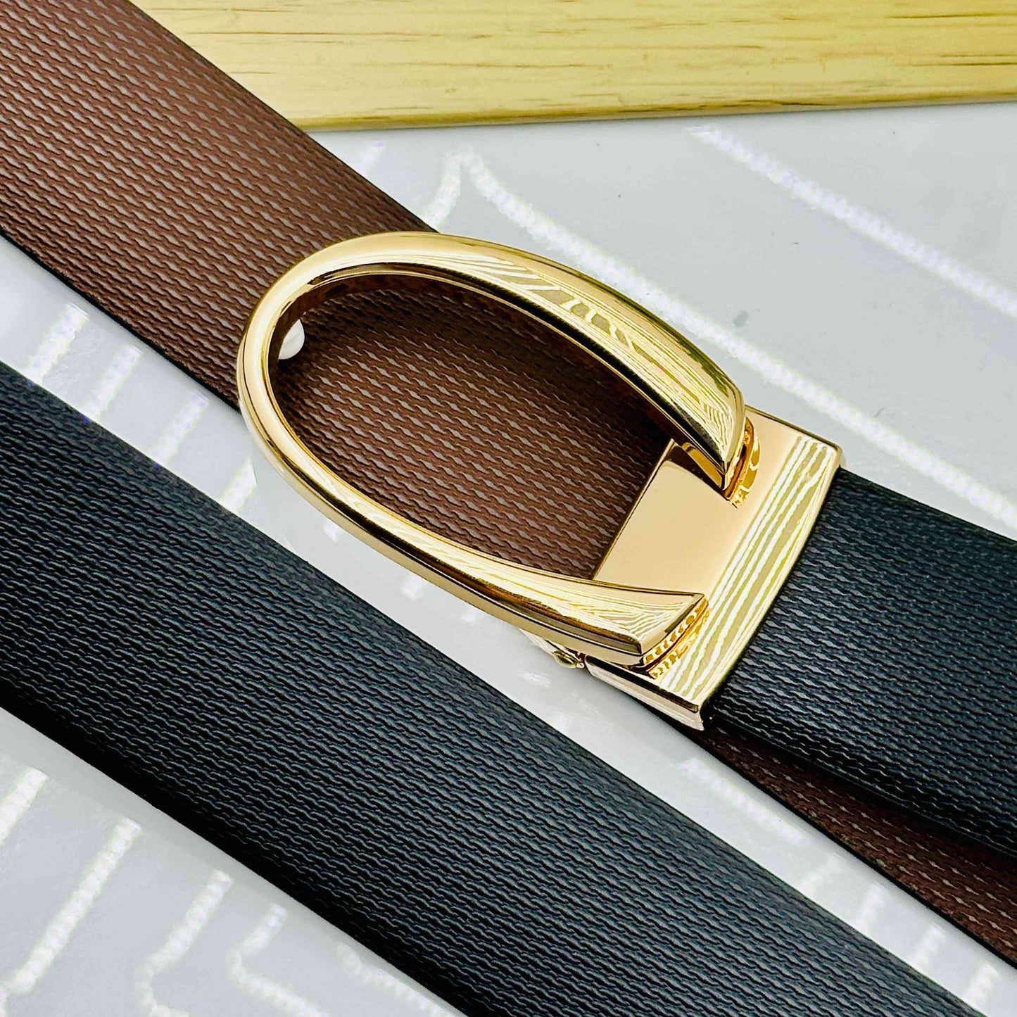 Classic C Design Patten Buckle Revertible Belts For Men-JonasParamount