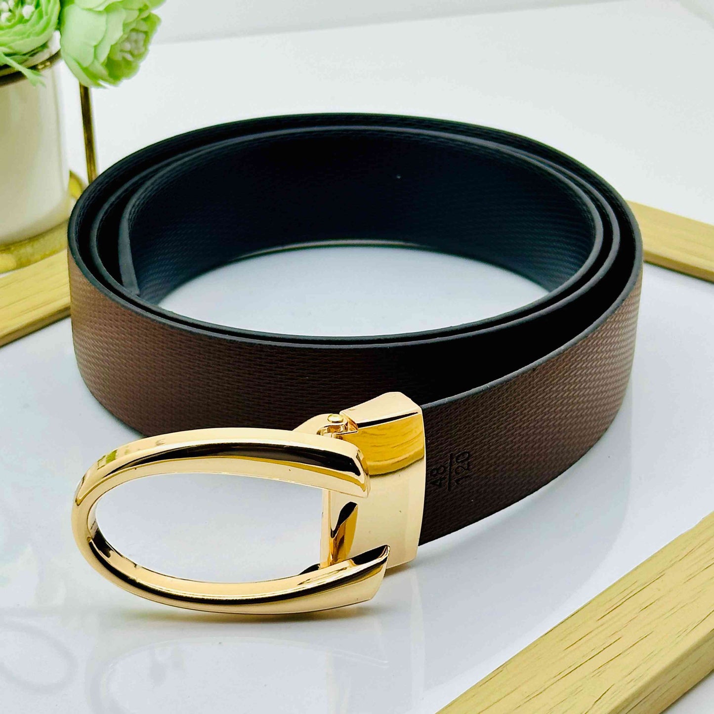 Classic C Design Patten Buckle Revertible Belts For Men-JonasParamount