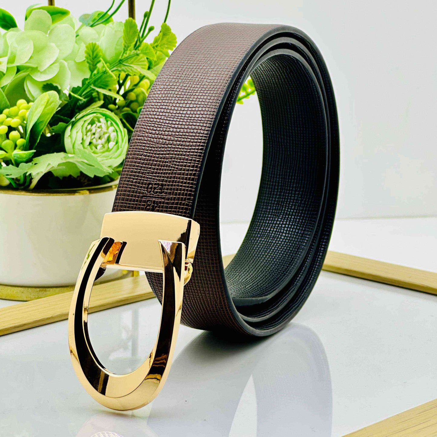 Trendy C Design Patten Buckle Reversible Belts For Men- JonasParamount