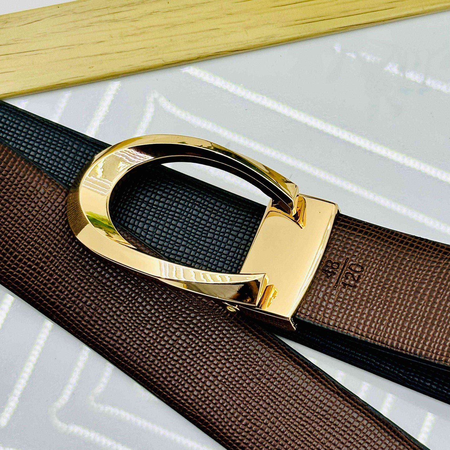 Trendy C Design Patten Buckle Reversible Belts For Men- JonasParamount