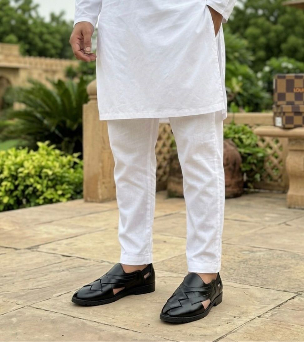 Men’s Premium Woven Leather Slip-On Loafers – Stylish Casual Ethnic Comfort Shoes