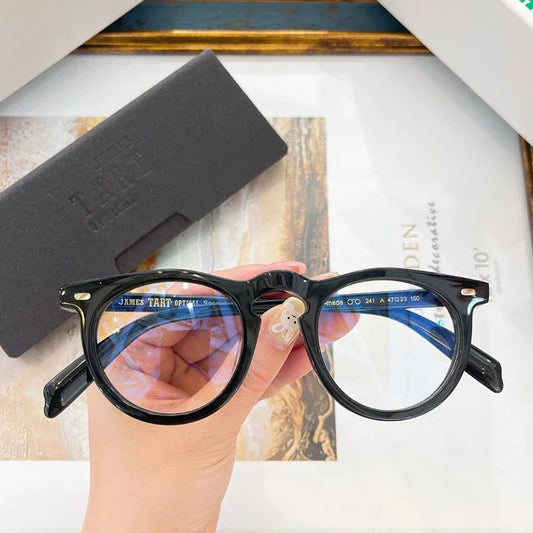 Thick Frame Vintage Acetate Eyeglasses For Men and Women-JonasParamount