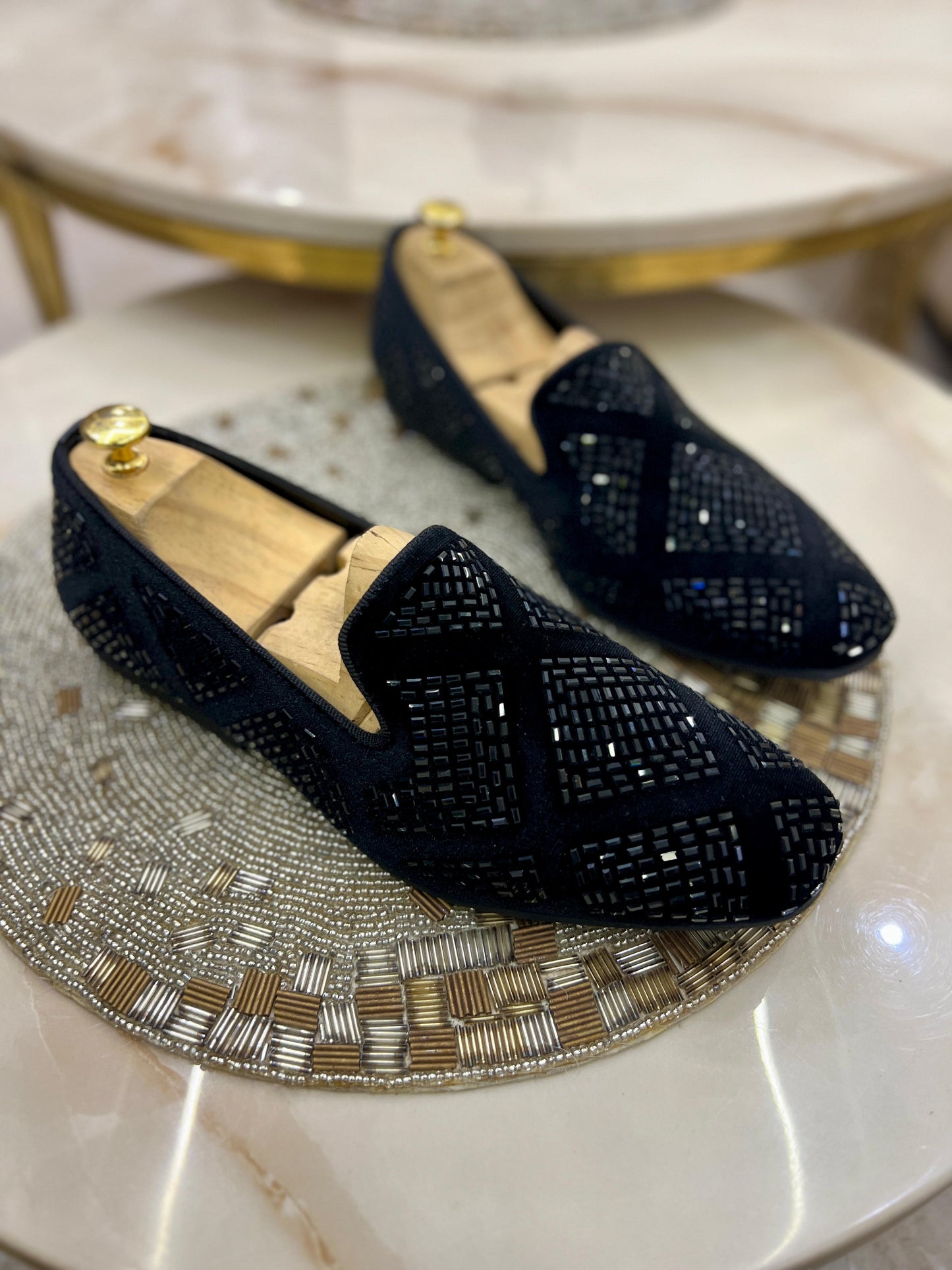 Stylish Studded Moccasins Men's Fashion Wedding Revert High Quality Slip On Flat Loafer-JonasParamount