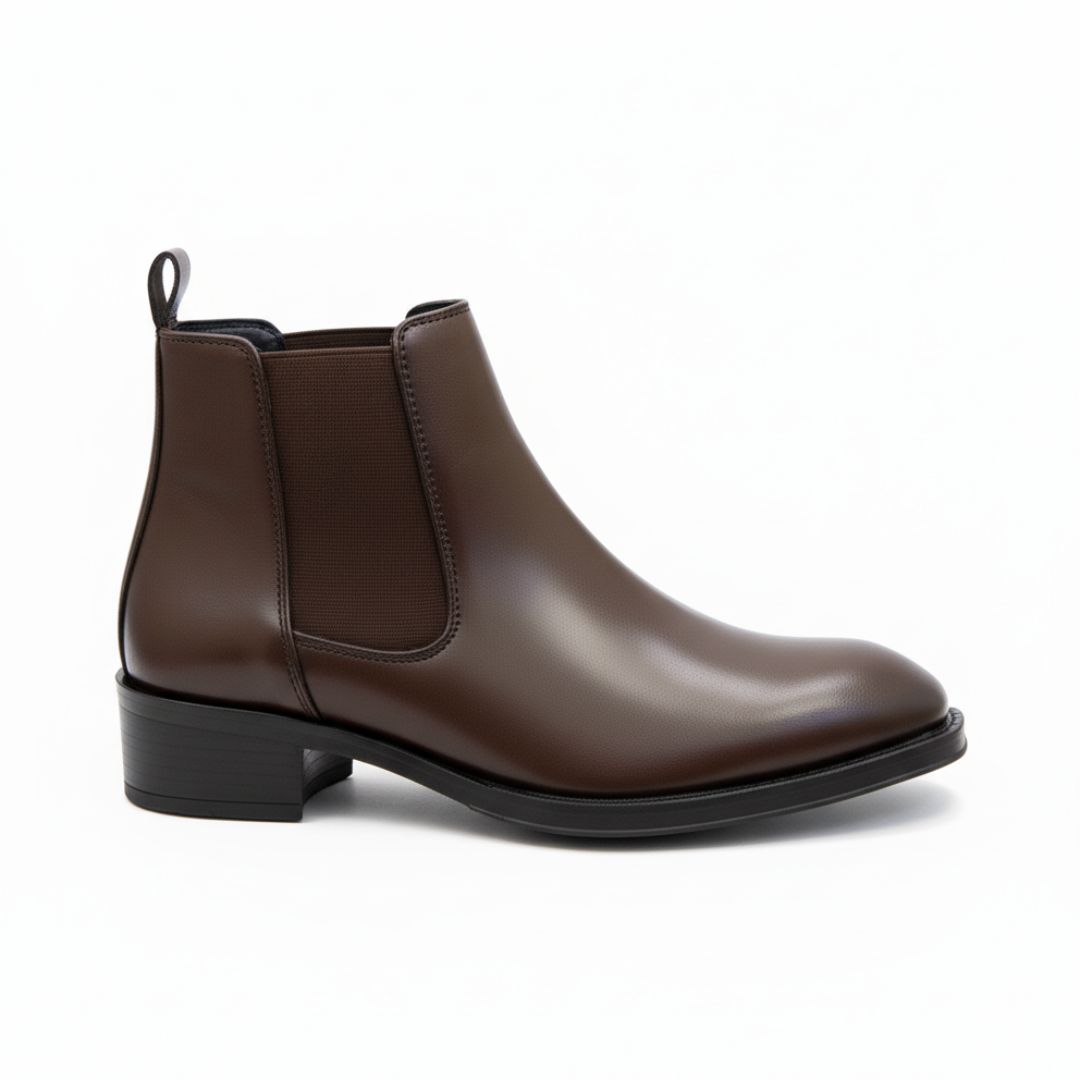 Classic Black & Brown Chelsea Boots with Cuban Heel – JonasParamount
