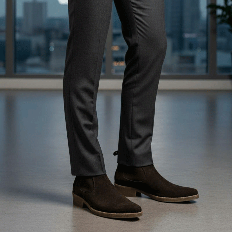 JonasParamount Premium Brown Suede Boots – Handmade Leather Sole