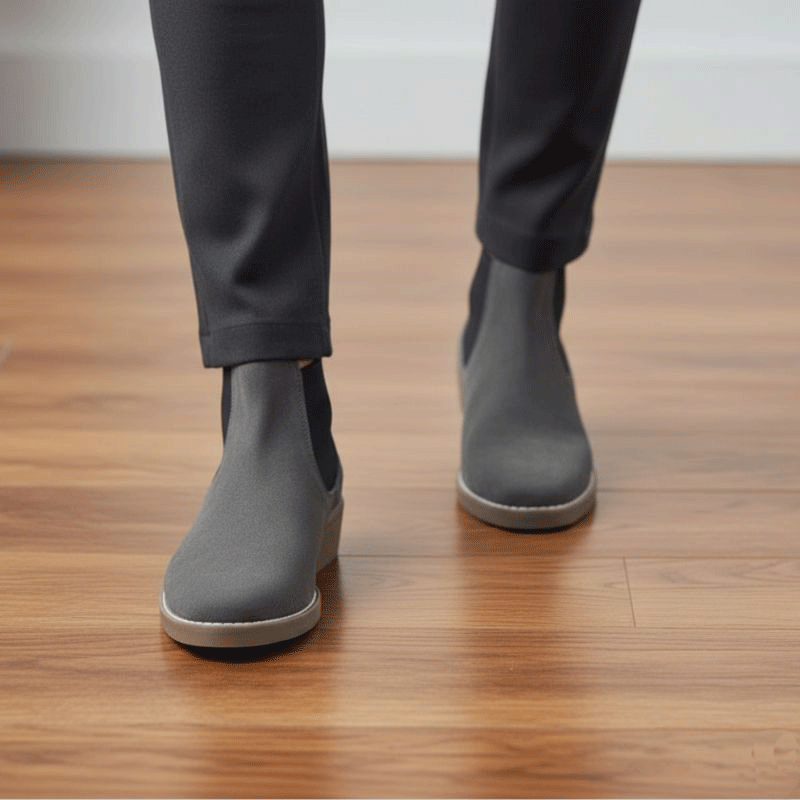 JonasParamount Premium Grey Suede Boots – Handmade Leather Sole