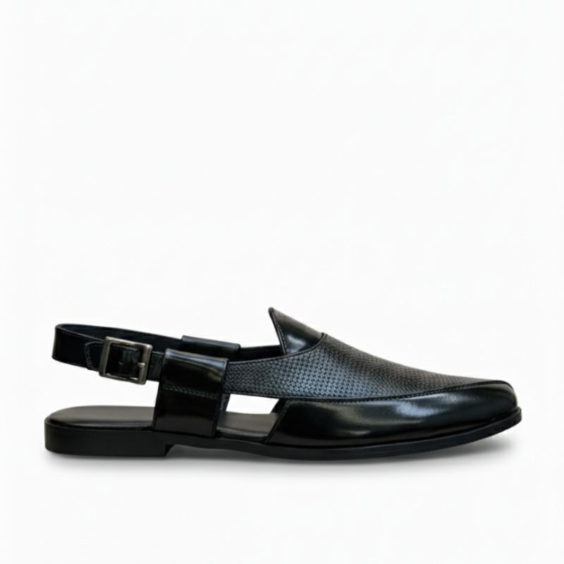 JonasParamount Men’s Premium Woven Peshawari Sandal – Faux Leather