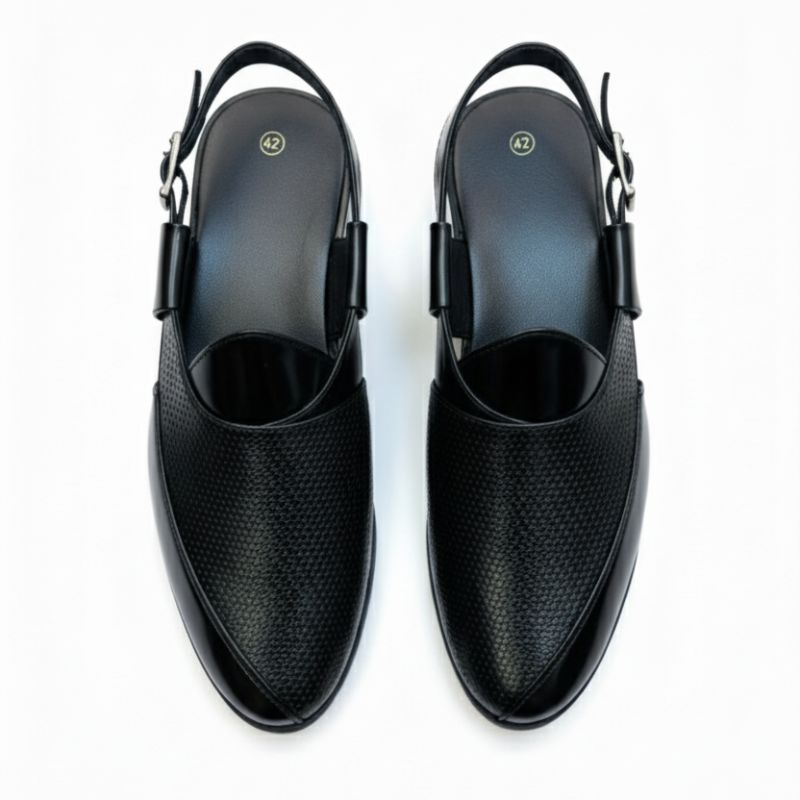 JonasParamount Men’s Premium Woven Peshawari Sandal – Faux Leather