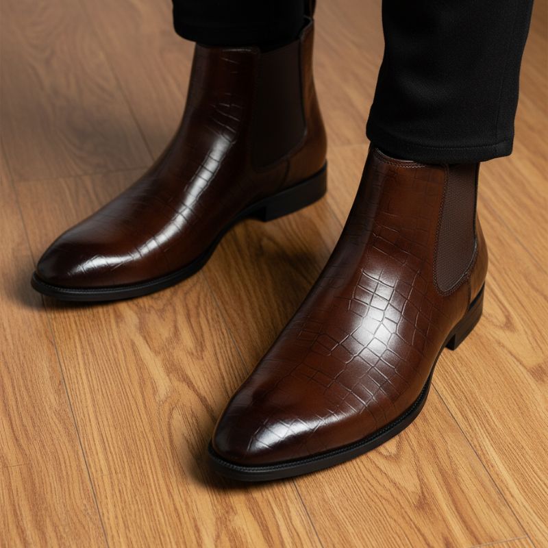 Men’s Chelsea Boots by JonasParamount – High Quality Faux Leather with TPR Sole