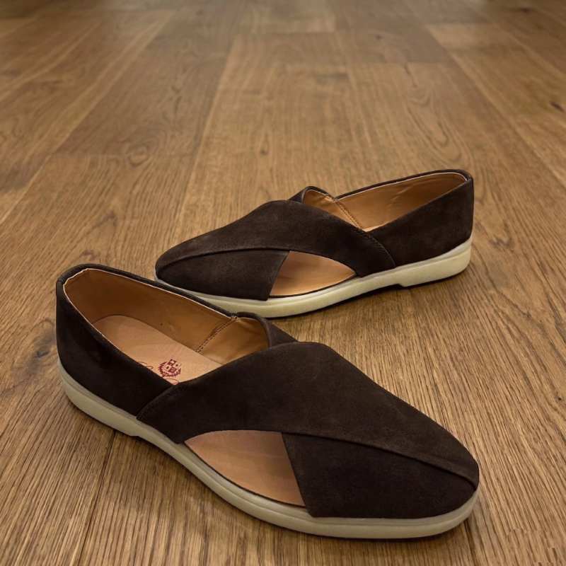 Men’s Premium Suede Peshawari Slip-On Sandals – Soft Leather Comfort Casual Ethnic Footwear