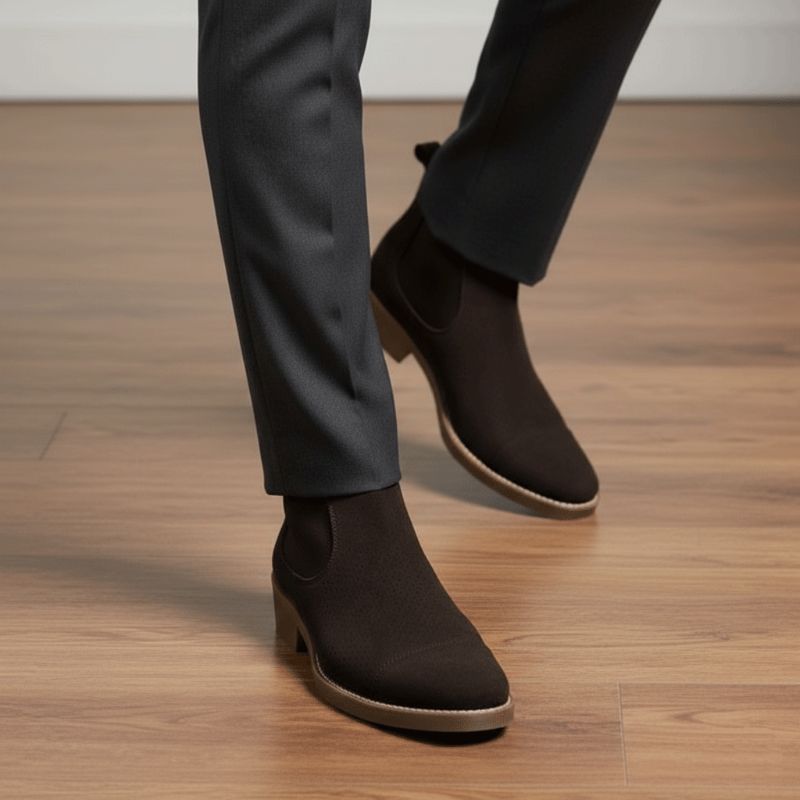 JonasParamount Premium Brown Suede Boots – Handmade Leather Sole