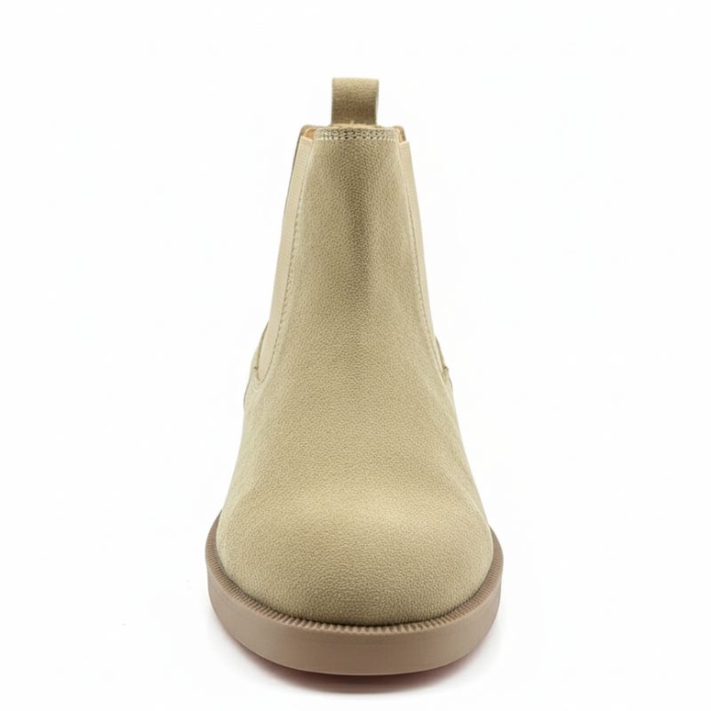 Premium Beige Suede Boots by JonasParamount – Handmade Leather Sole