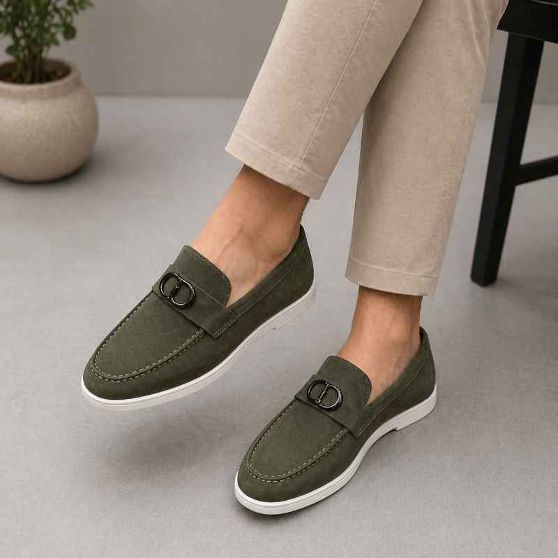 Premium Suede Leather Slip-On Loafers for Men