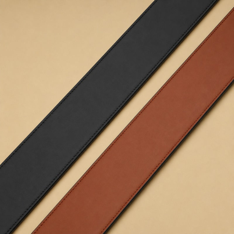 Black Shine Stealth Loop Buckle Belt for Men