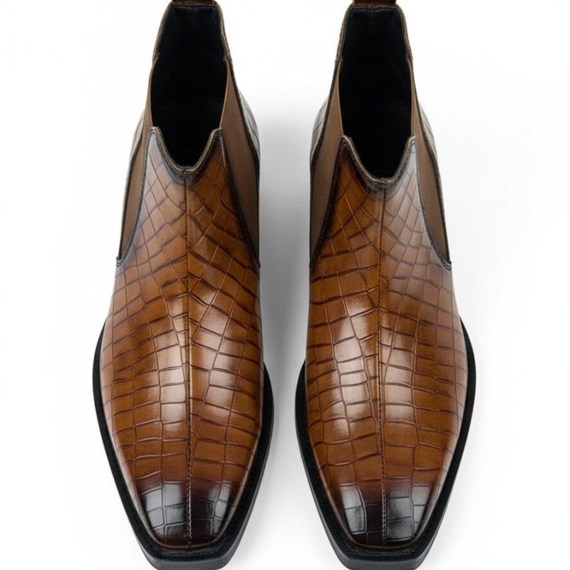 JonasParamount CROCO Chelsea Boots – Stylish Faux Leather & Reliable Sole