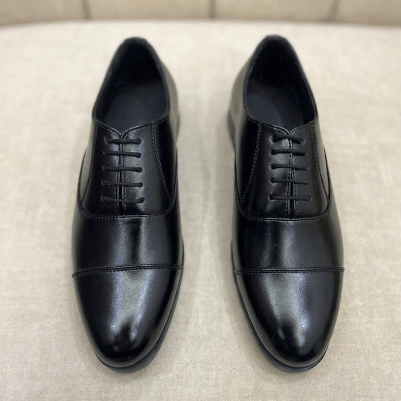 Men's Premium Black Cap Toe Formal Shoes