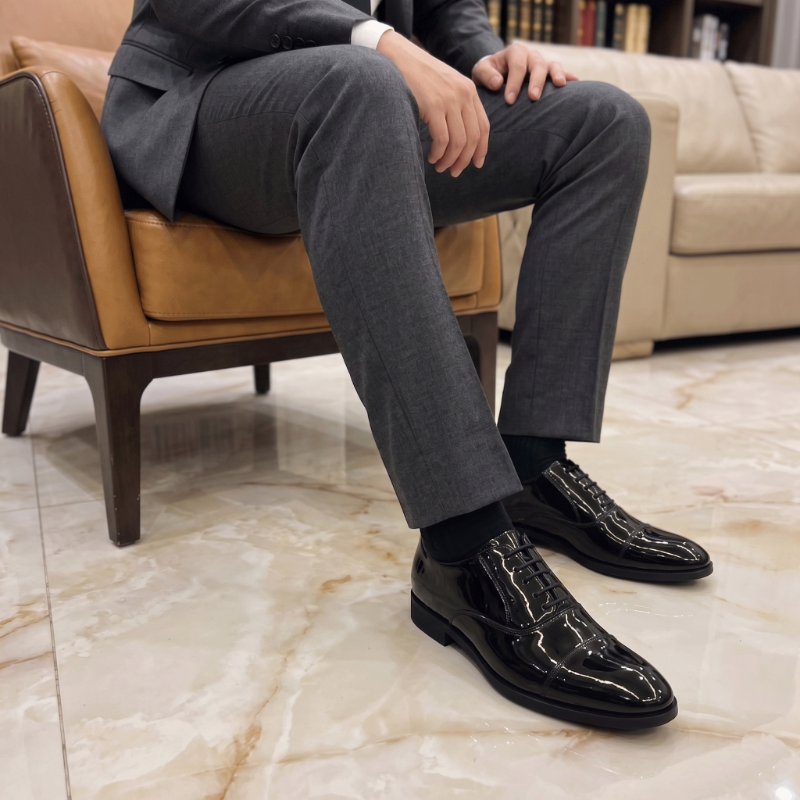 Men's Premium Black Patent Leather Formal Shoes