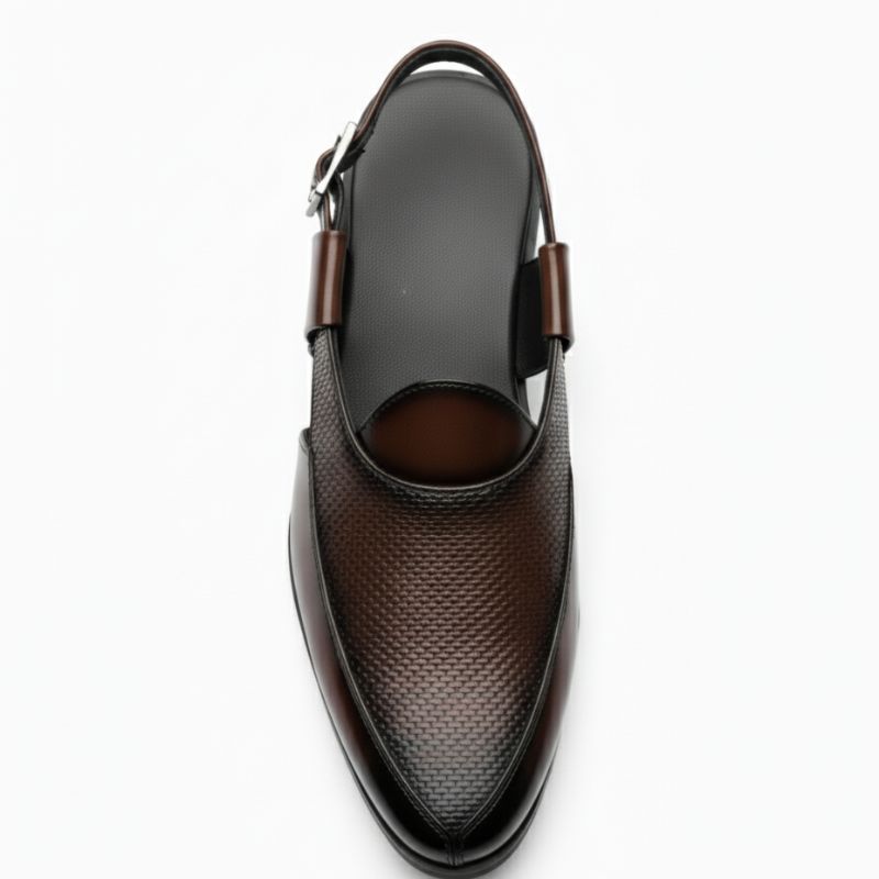 JonasParamount Men’s Premium Woven Peshawari Sandal – Faux Leather