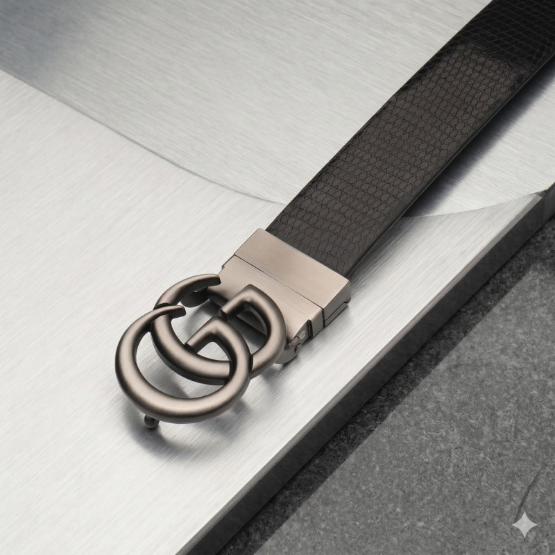 Signature Grey Buckle Belt for Men