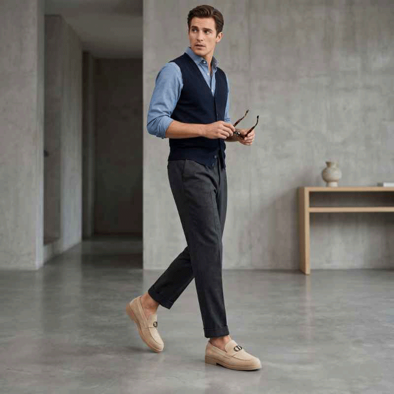 Premium Suede Leather Slip-On Loafers for Men