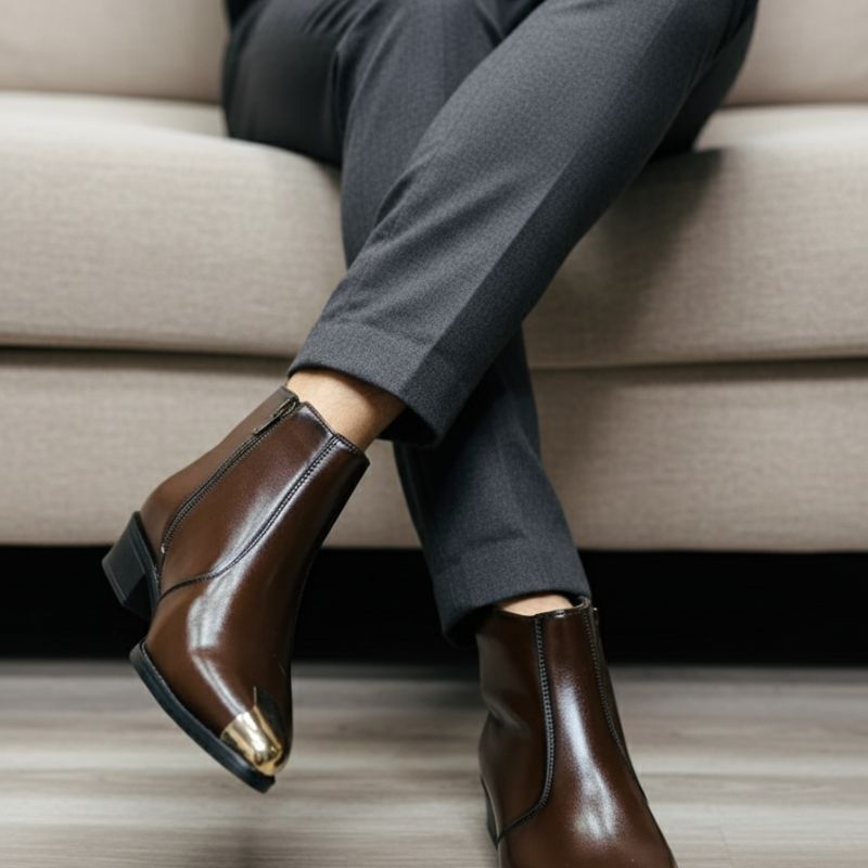 JonasParamount Metal Toe Chelsea Boots for Men