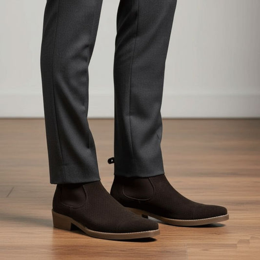 JonasParamount Premium Brown Suede Boots – Handmade Leather Sole