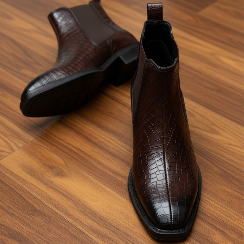 JonasParamount CROCO Chelsea Boots – Stylish Faux Leather & Reliable Sole