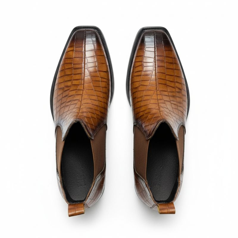 JonasParamount CROCO Chelsea Boots – Stylish Faux Leather & Reliable Sole