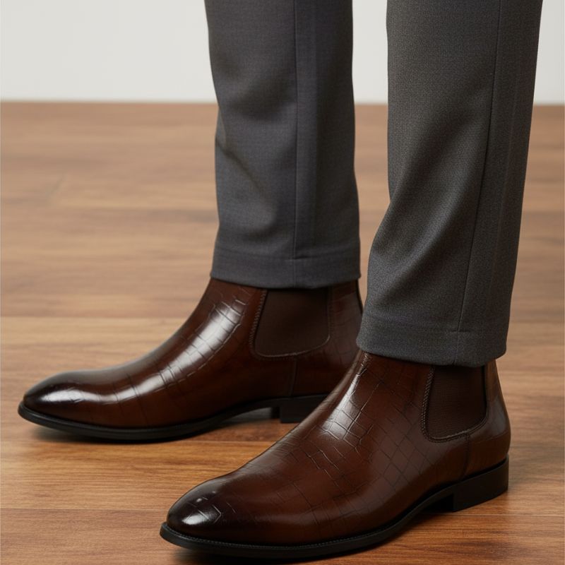 Men’s Chelsea Boots by JonasParamount – High Quality Faux Leather with TPR Sole