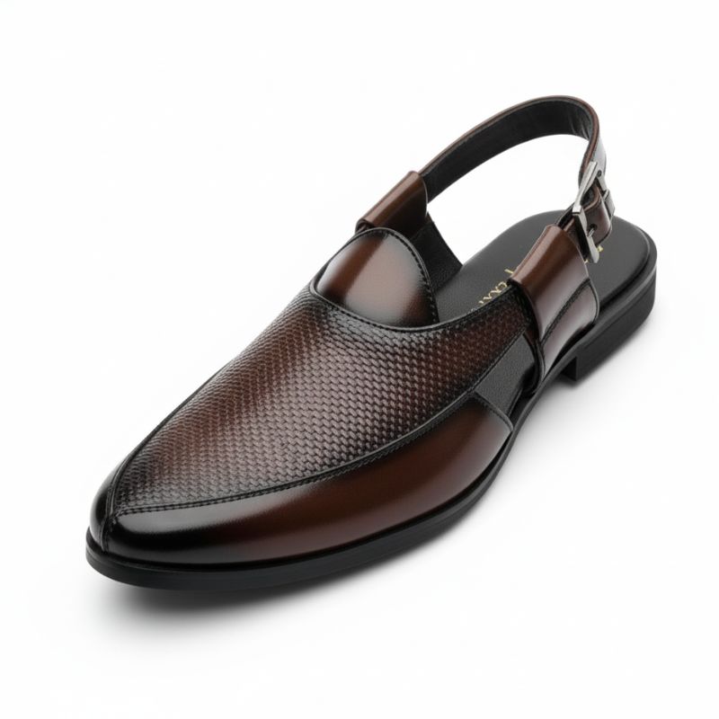 JonasParamount Men’s Premium Woven Peshawari Sandal – Faux Leather