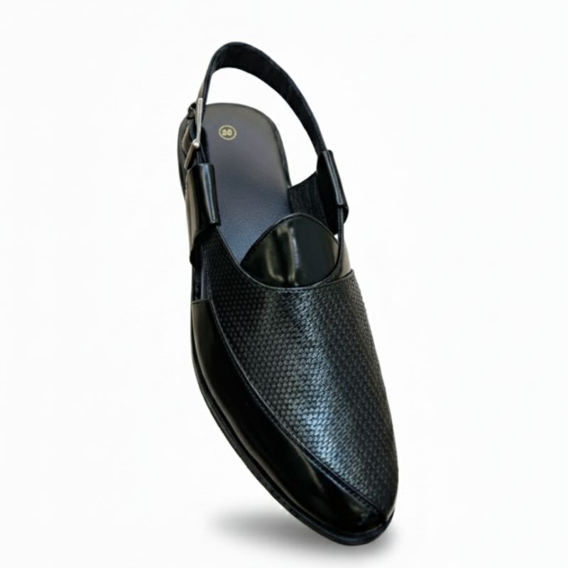 JonasParamount Men’s Premium Woven Peshawari Sandal – Faux Leather