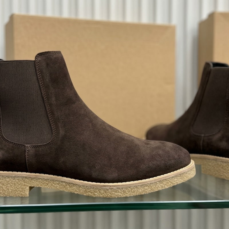 Men's Premium Suede Chelsea Boots – Genuine Indian Suede Leather Handmade Boots